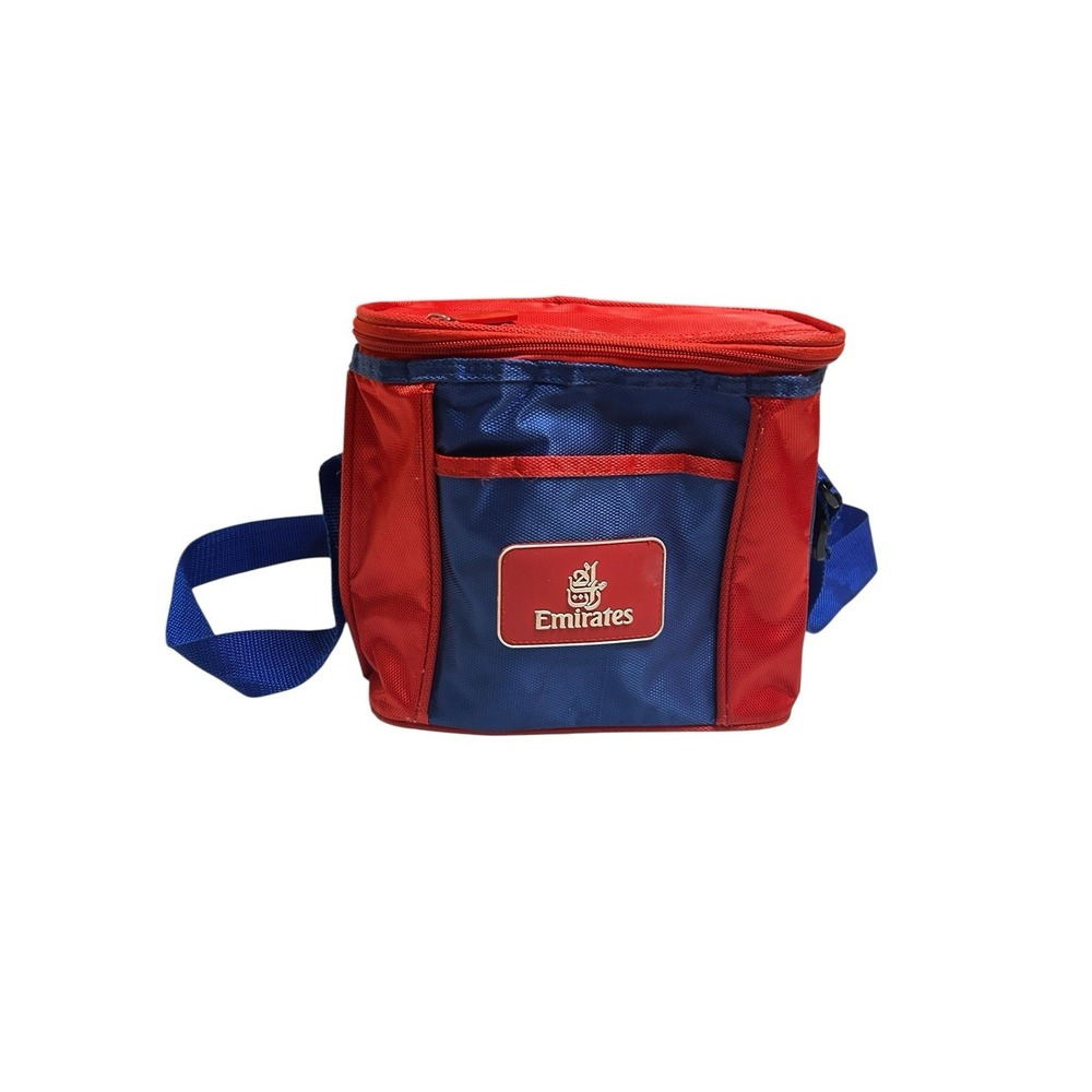 Vintage Emirates Work Travel Lunchbox w/ Front Pocket & Top Storage Compartment